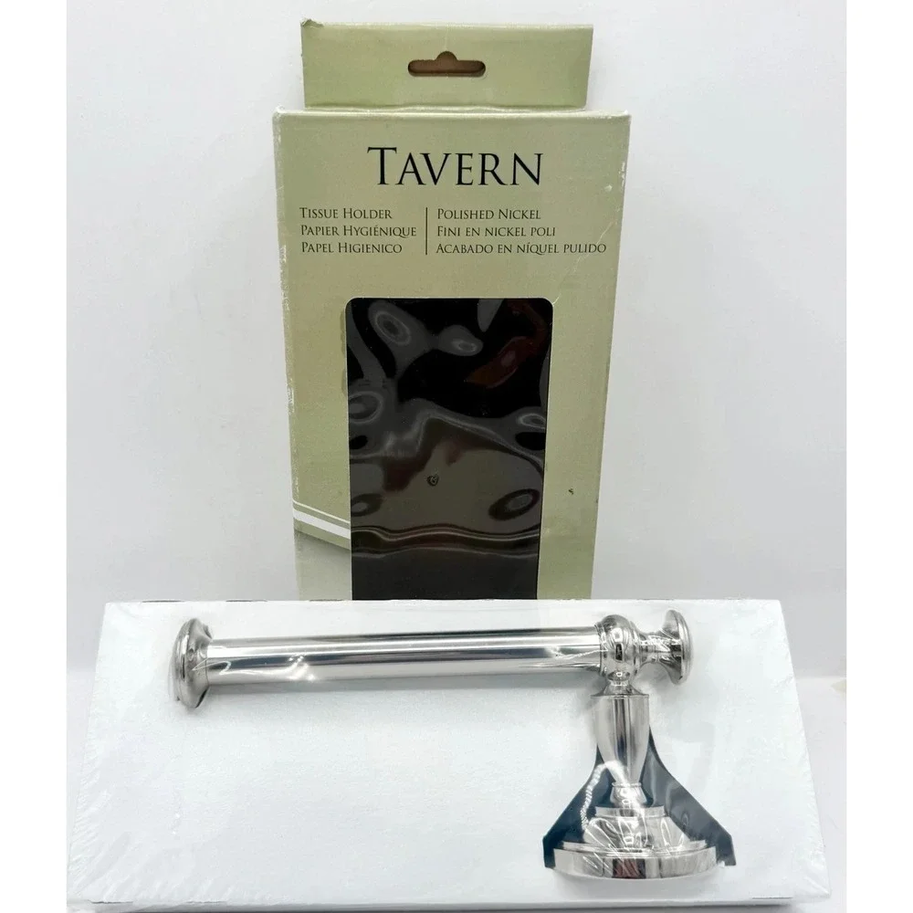 NEW‎ Gatco POLISHED NICKEL Tavern 4123 Toilet Tissue Paper Holder Wall Mount